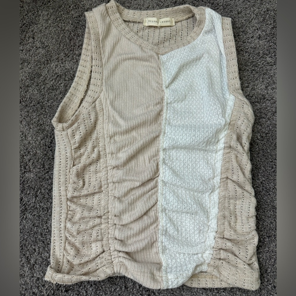 Gilded Intent Ruched Tank Top - size Small